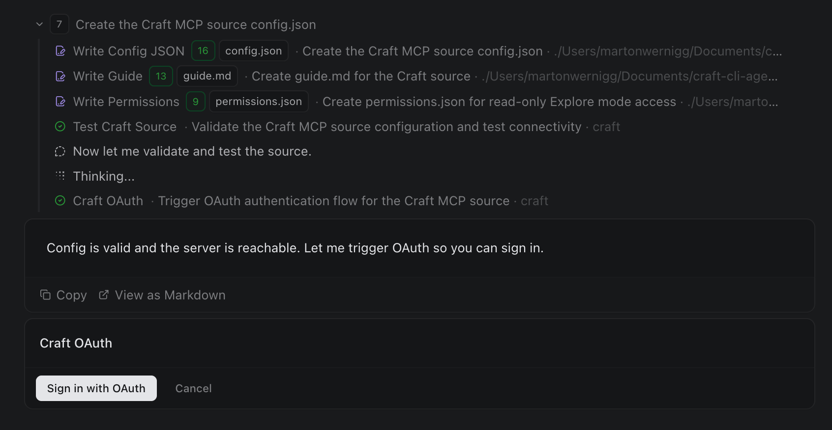 Agent auto-configures the source