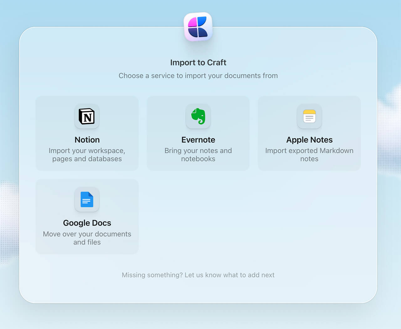 Import improvements